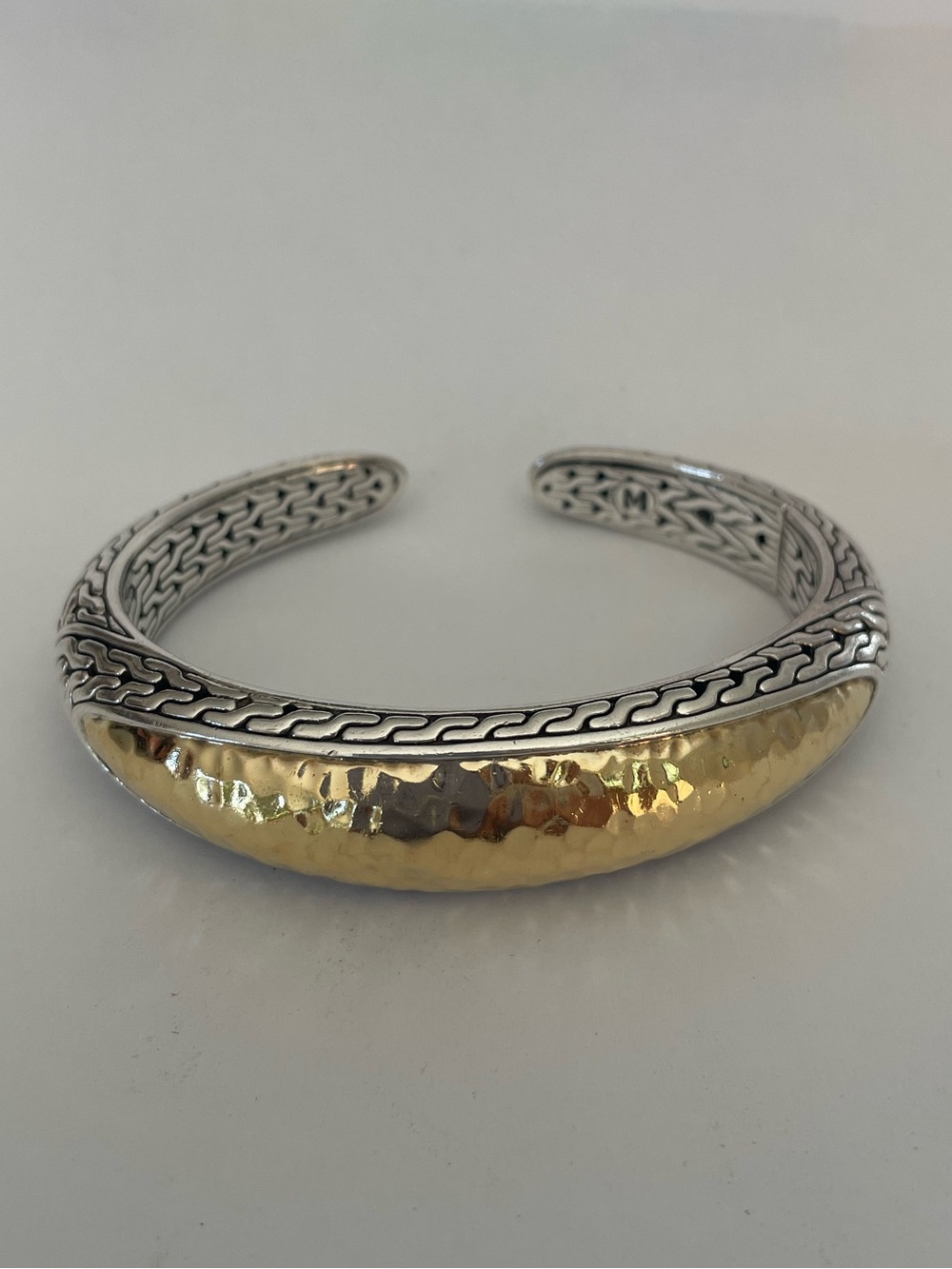 John Hardy Palu Sterling & 22k Kick Cuff Bracelet
